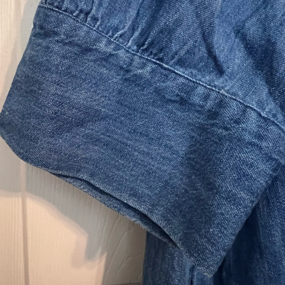 Old Navy Blue Denim Shirt Dress- size M NWT - Picture 7 of 13